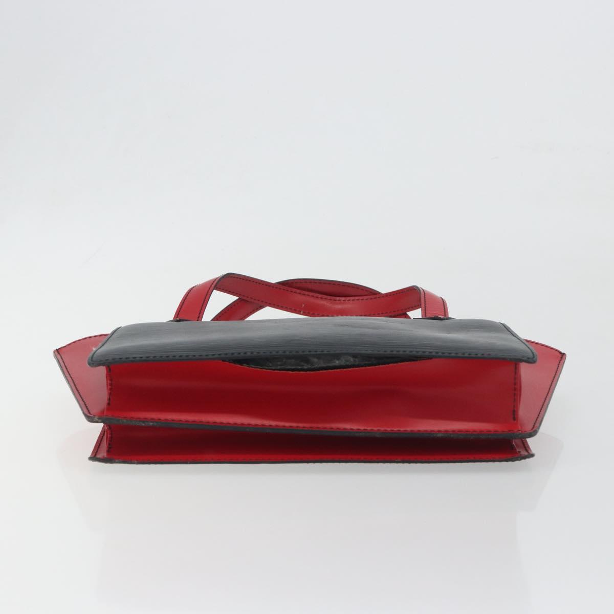 LOUIS VUITTON Epi Bicolor Varenne Hand Bag Black Red M52387 LV Auth ka5706