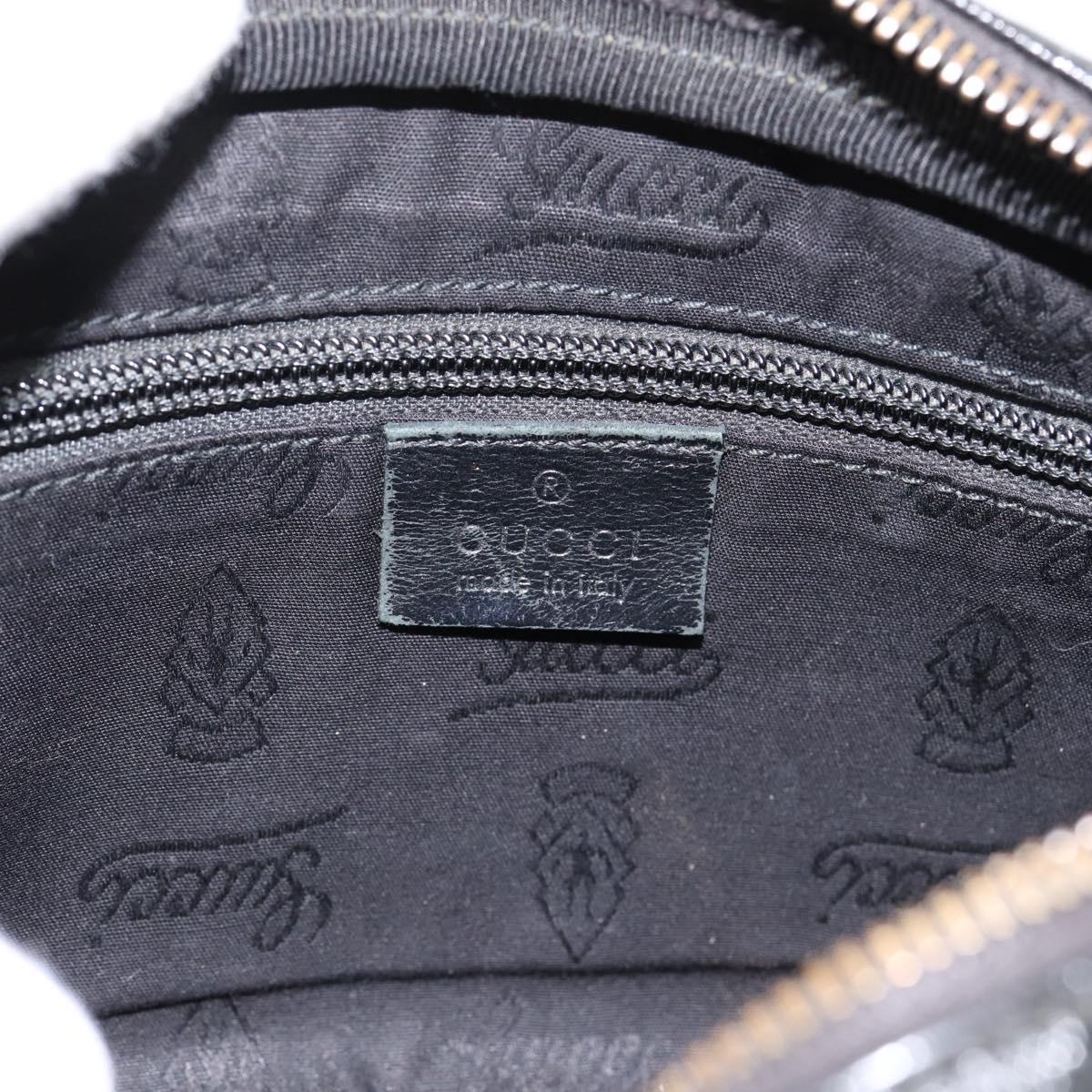 GUCCI GG Implementation Shoulder Bag PVC Black Silver 201447 Auth ka5707A