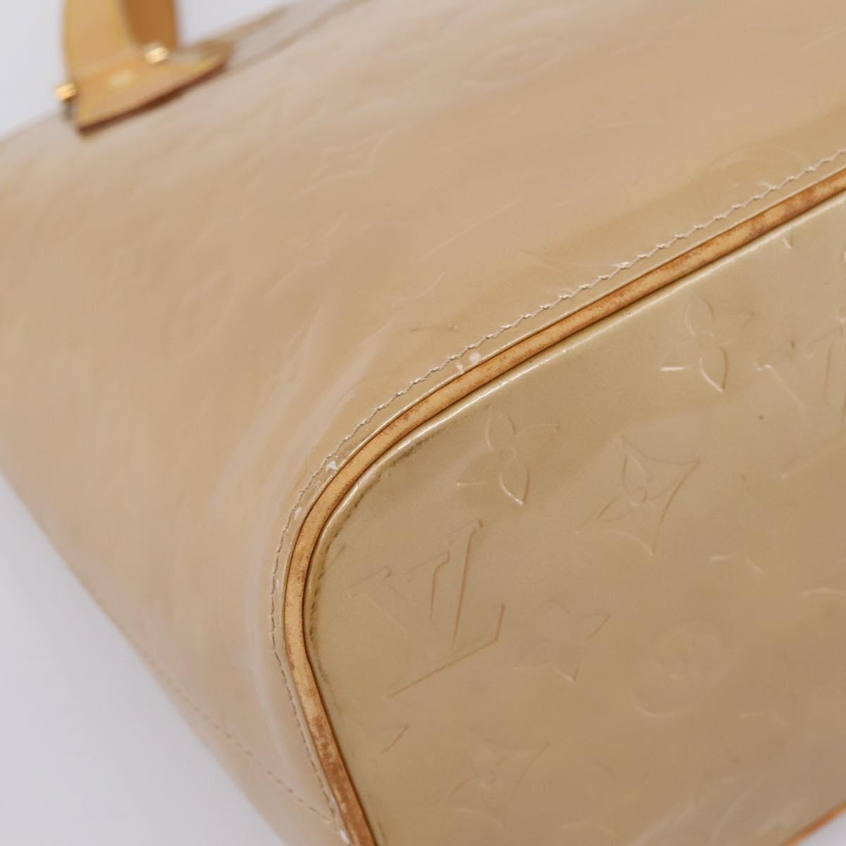 LOUIS VUITTON Monogram Vernis Houston Hand Bag Noisette M91340 LV Auth ka5711