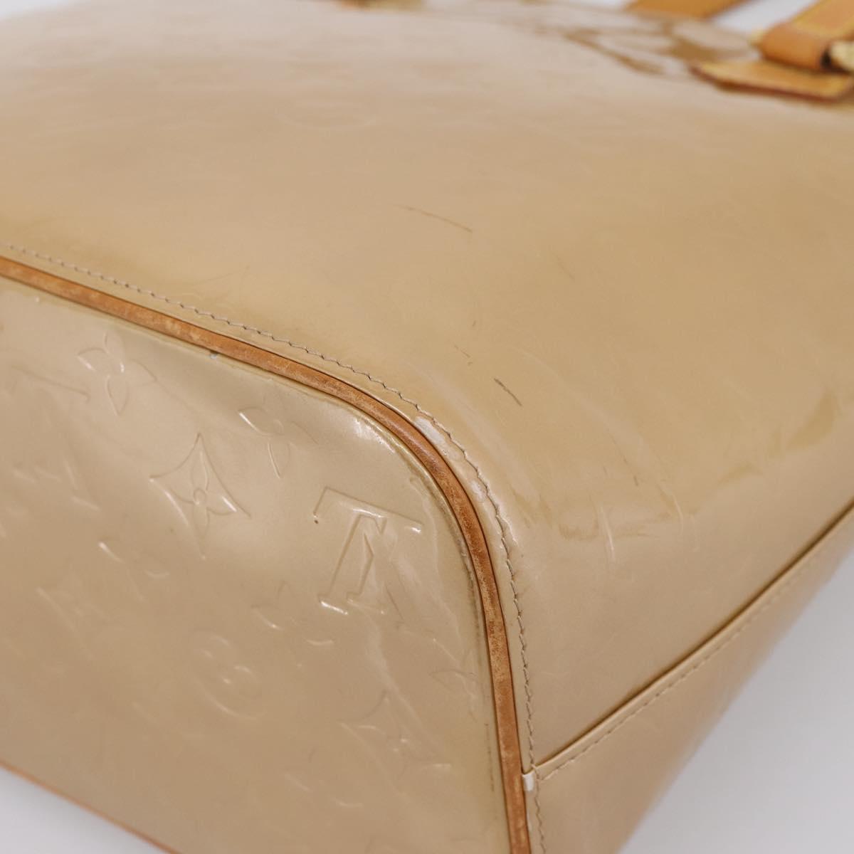 LOUIS VUITTON Monogram Vernis Houston Hand Bag Noisette M91340 LV Auth ka5711