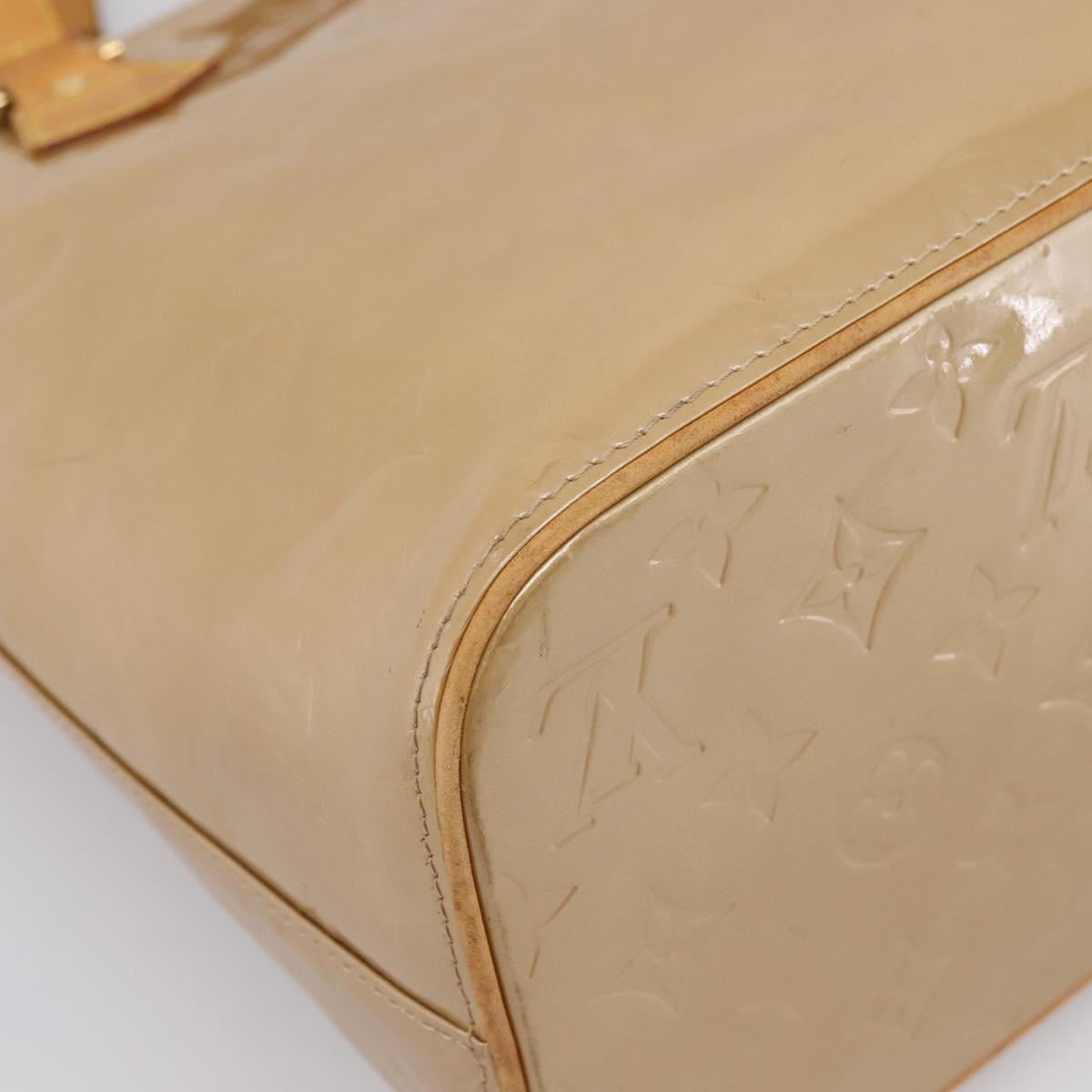 LOUIS VUITTON Monogram Vernis Houston Hand Bag Noisette M91340 LV Auth ka5711