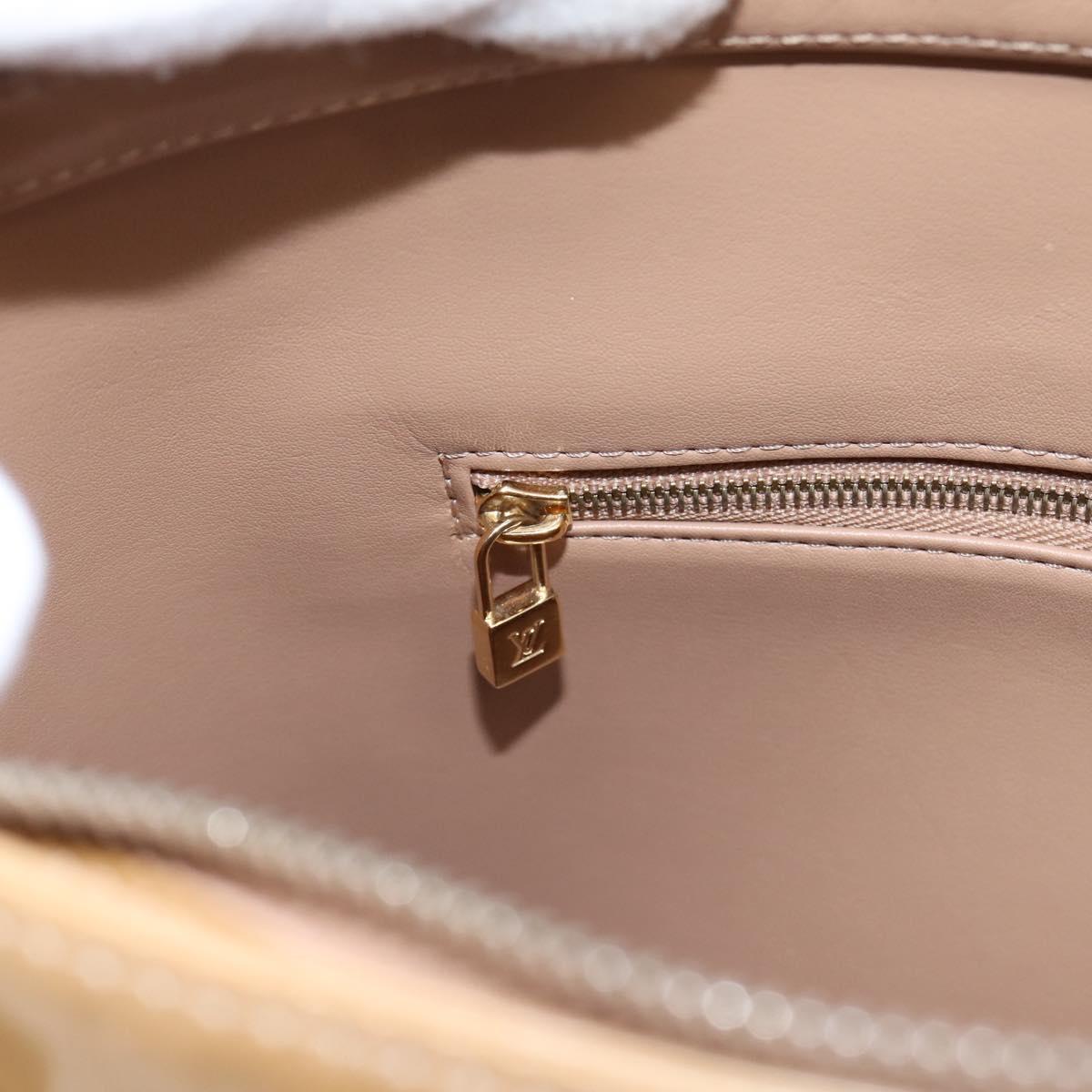 LOUIS VUITTON Monogram Vernis Houston Hand Bag Noisette M91340 LV Auth ka5711