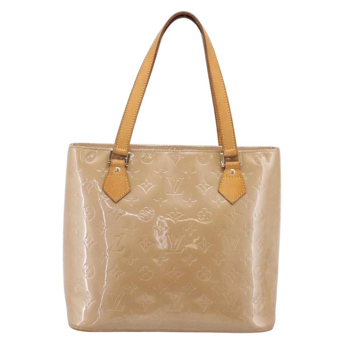 LOUIS VUITTON Monogram Vernis Houston Hand Bag Noisette M91340 LV Auth ka5711
