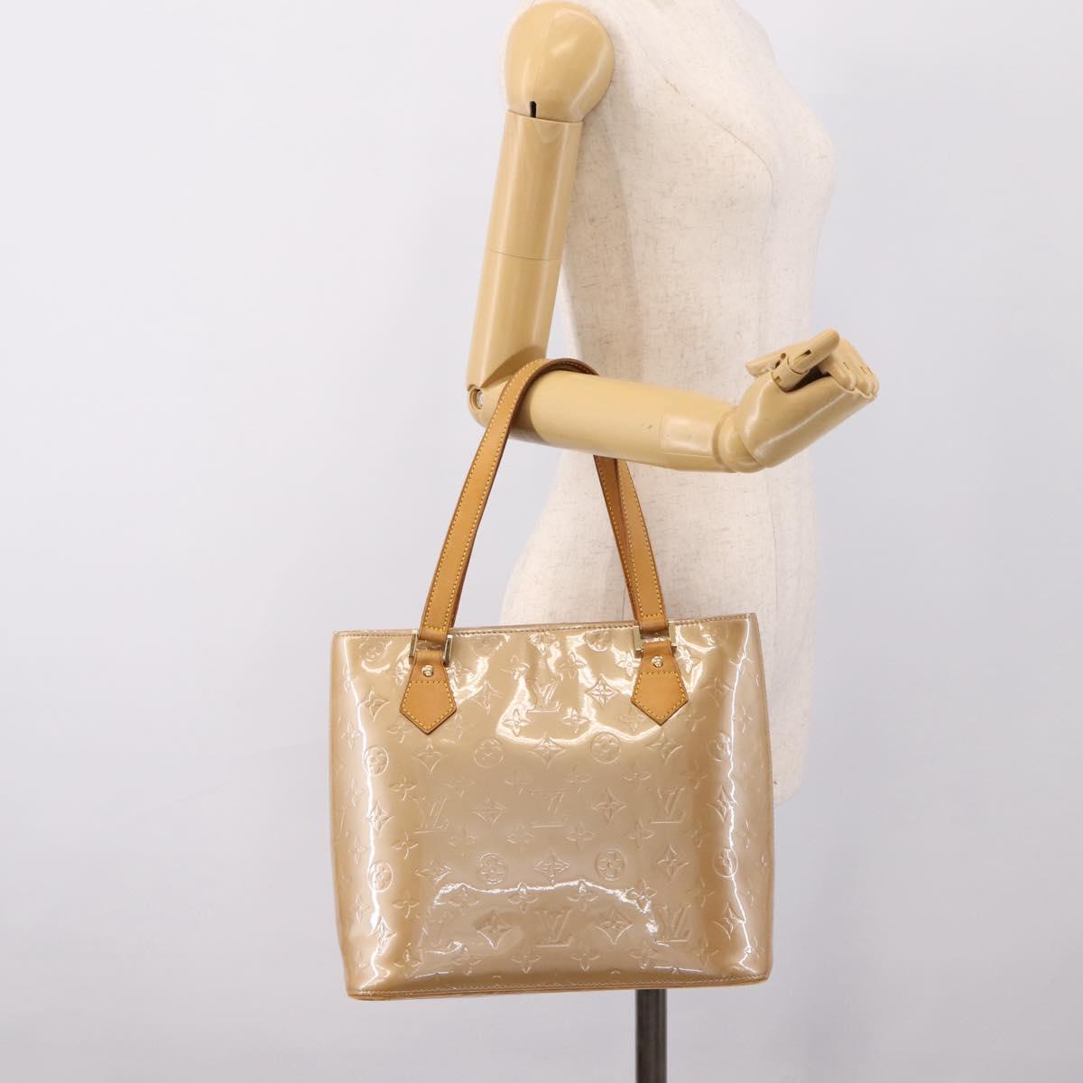 LOUIS VUITTON Monogram Vernis Houston Hand Bag Noisette M91340 LV Auth ka5711