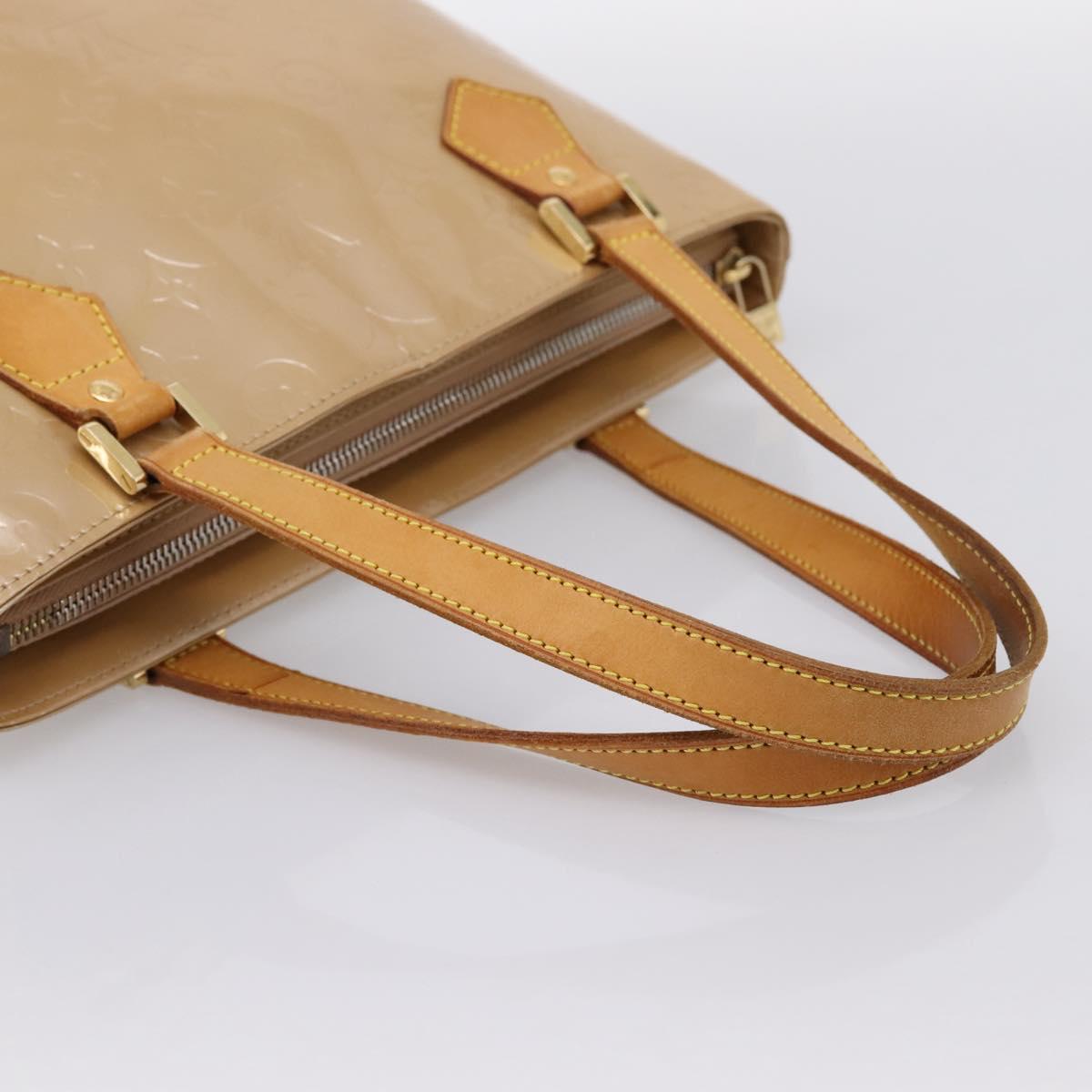 LOUIS VUITTON Monogram Vernis Houston Hand Bag Noisette M91340 LV Auth ka5711