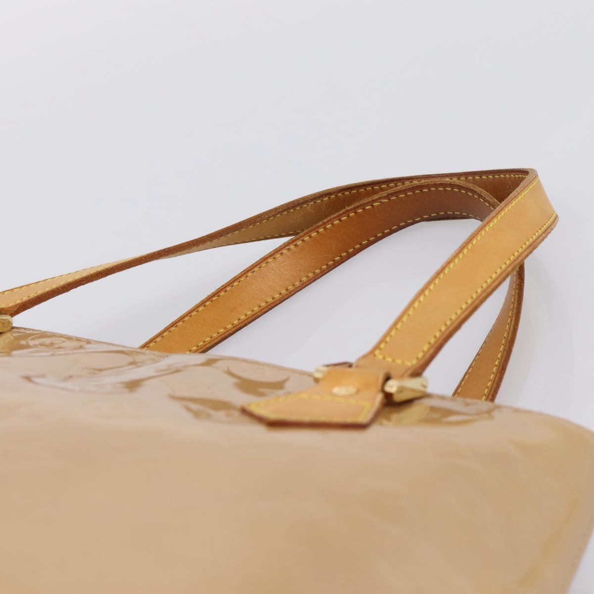 LOUIS VUITTON Monogram Vernis Houston Hand Bag Noisette M91340 LV Auth ka5711