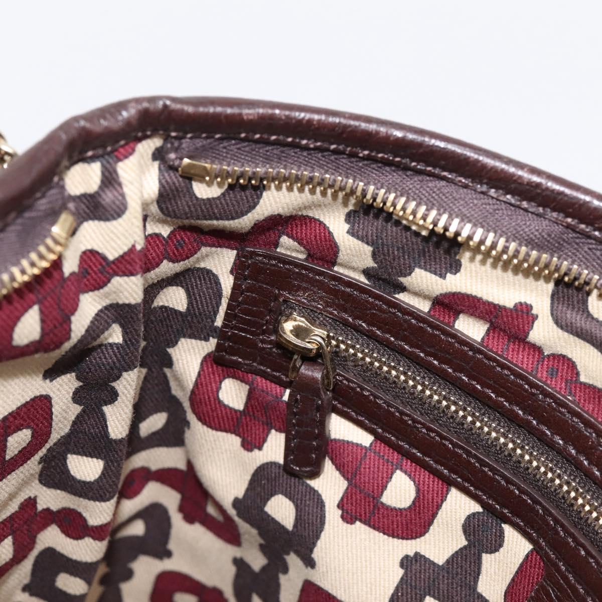 GUCCI GG Canvas Sherry Line Shoulder Bag Beige Gold 144388 Auth ka5715A
