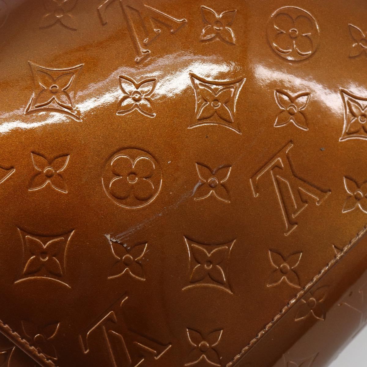 LOUIS VUITTON Monogram Vernis Thompson Street Bag Bronze M91124 LV Auth ka5722
