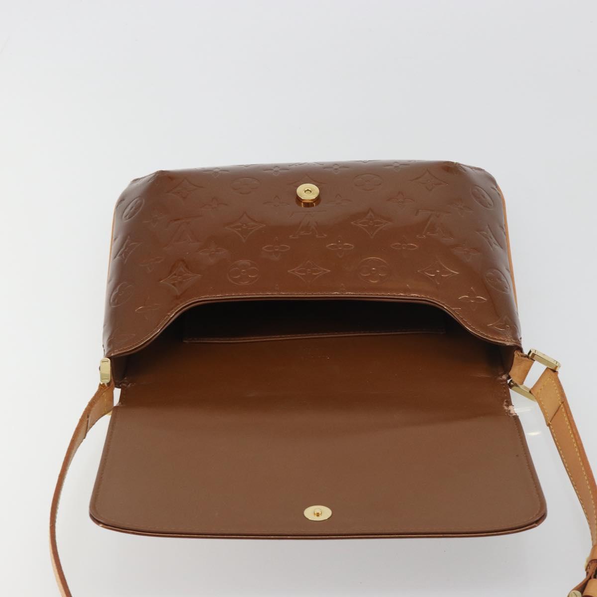 LOUIS VUITTON Monogram Vernis Thompson Street Bag Bronze M91124 LV Auth ka5722