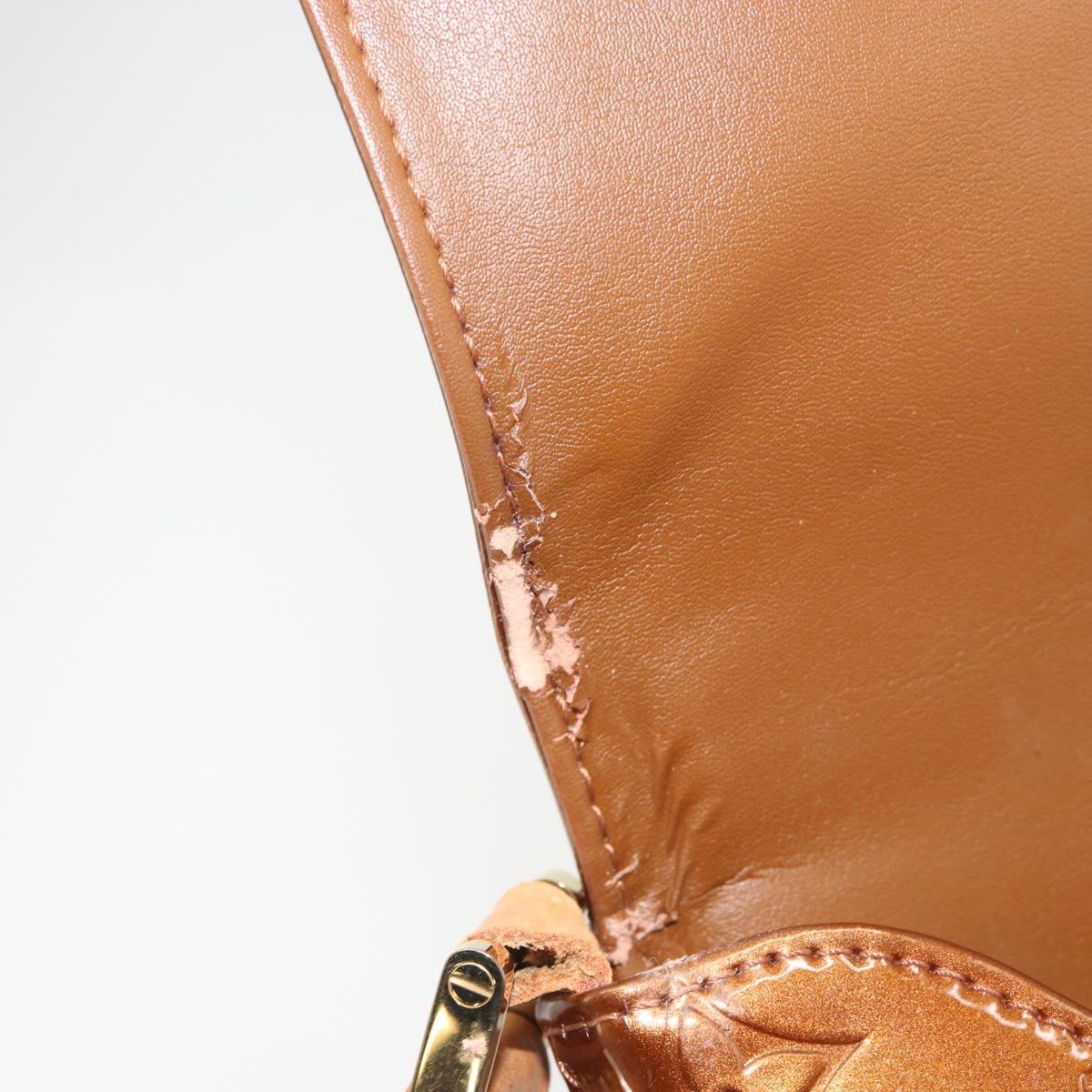 LOUIS VUITTON Monogram Vernis Thompson Street Bag Bronze M91124 LV Auth ka5722