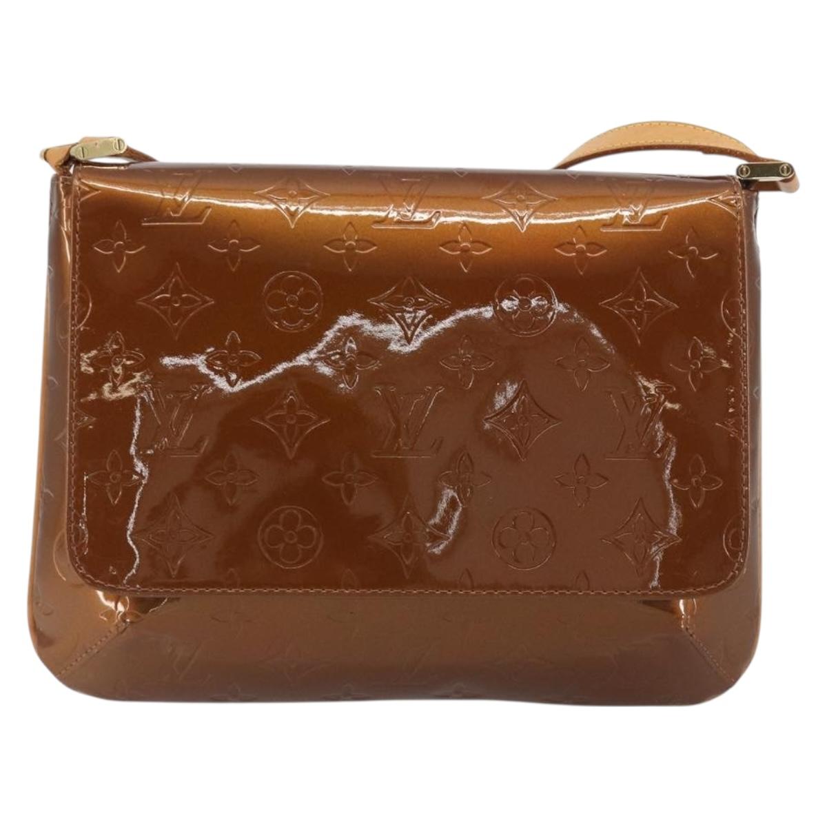 LOUIS VUITTON Monogram Vernis Thompson Street Bag Bronze M91124 LV Auth ka5722