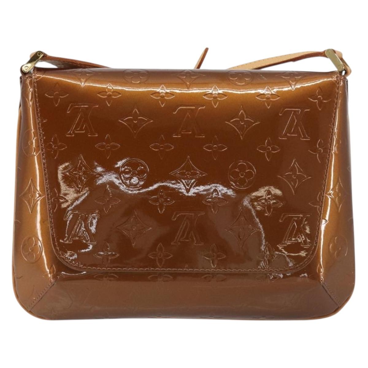 LOUIS VUITTON Monogram Vernis Thompson Street Bag Bronze M91124 LV Auth ka5722