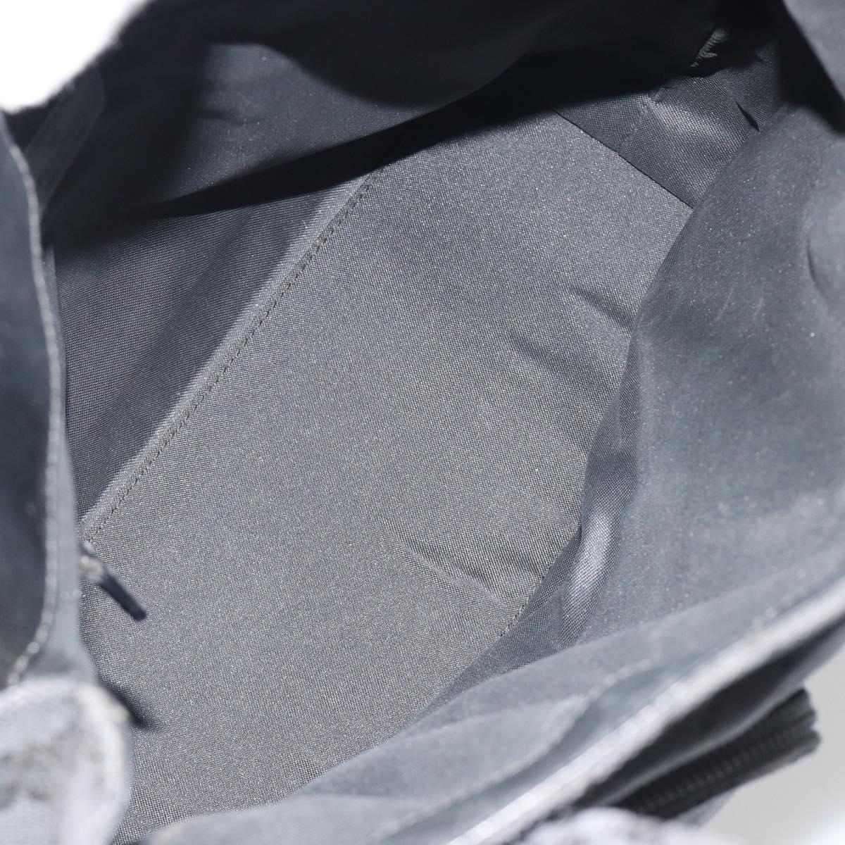 GUCCI GG Canvas Tote Bag Black Silver 002 1076 2684 Auth ka5725