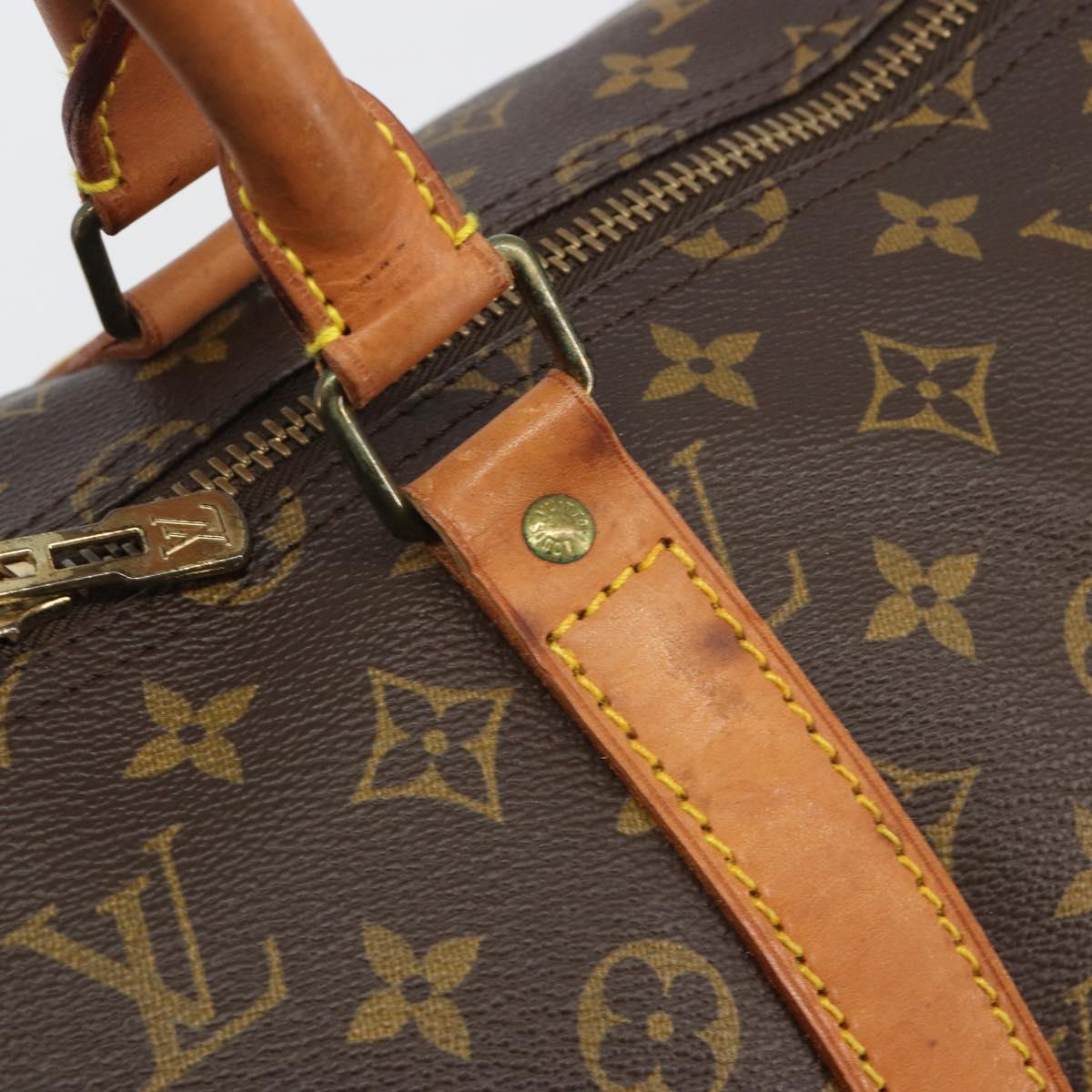 LOUIS VUITTON Monogram Keepall 55 Boston Bag M41424 LV Auth ka5726
