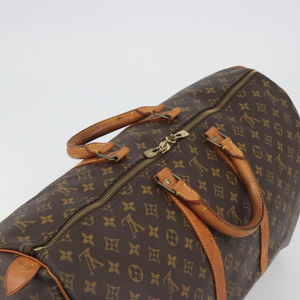 LOUIS VUITTON Monogram Keepall 55 Boston Bag M41424 LV Auth ka5726
