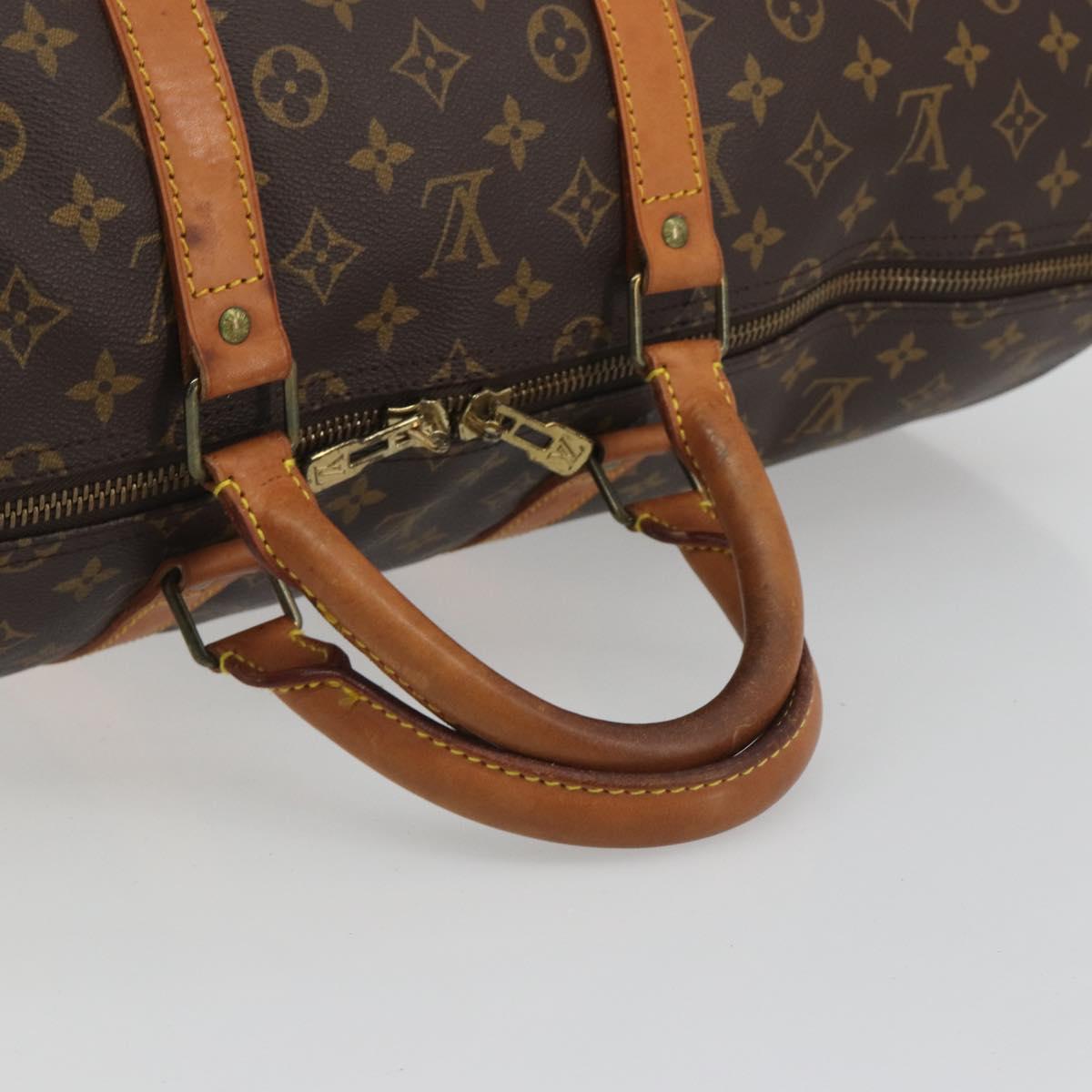 LOUIS VUITTON Monogram Keepall 55 Boston Bag M41424 LV Auth ka5726