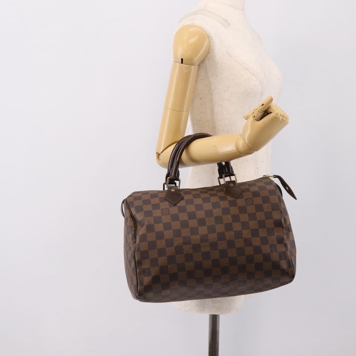 LOUIS VUITTON Damier Azur Speedy 30 Hand Bag N41533 LV Auth ka5727A