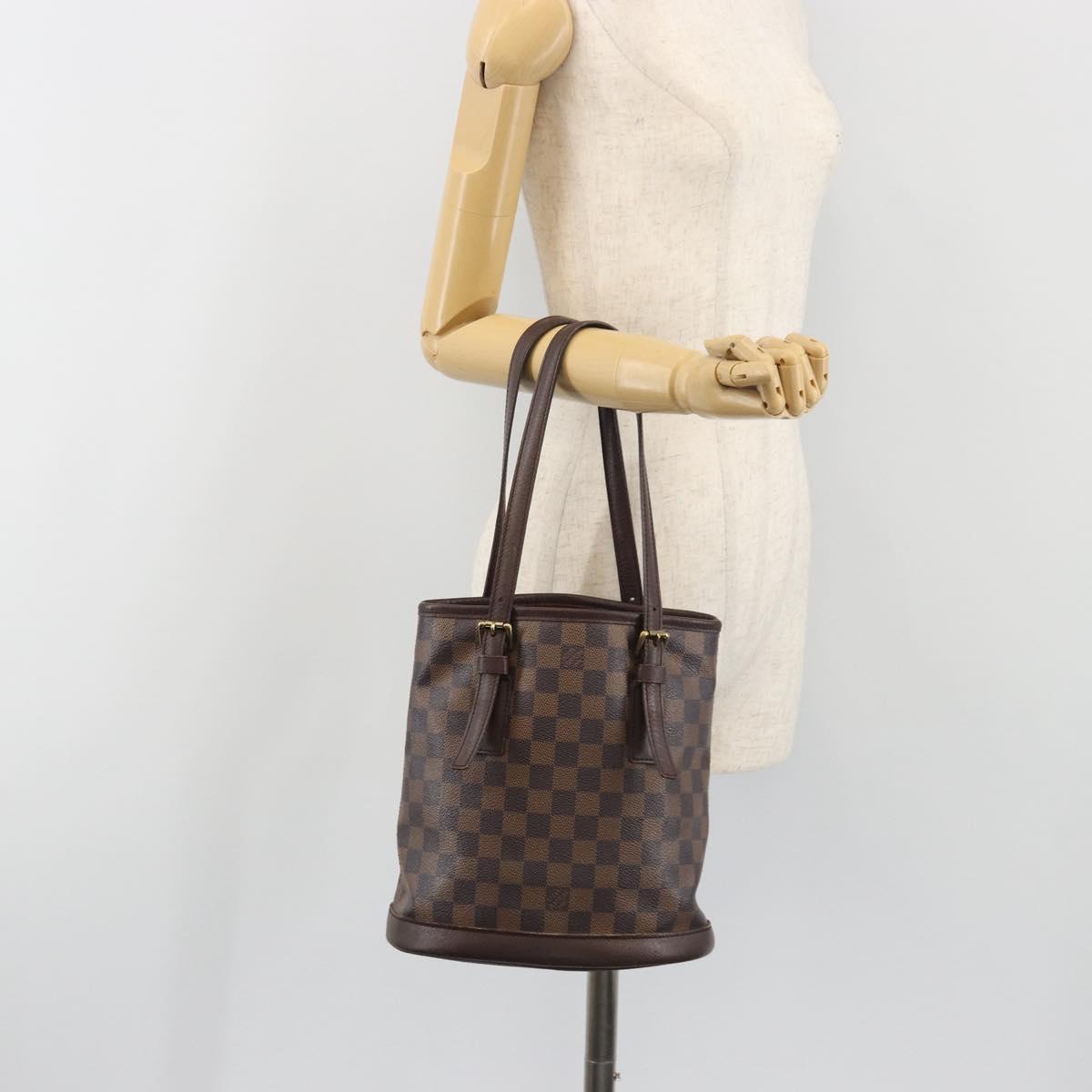 LOUIS VUITTON Damier Ebene Marais Shoulder Bag N42240 LV Auth ka5736