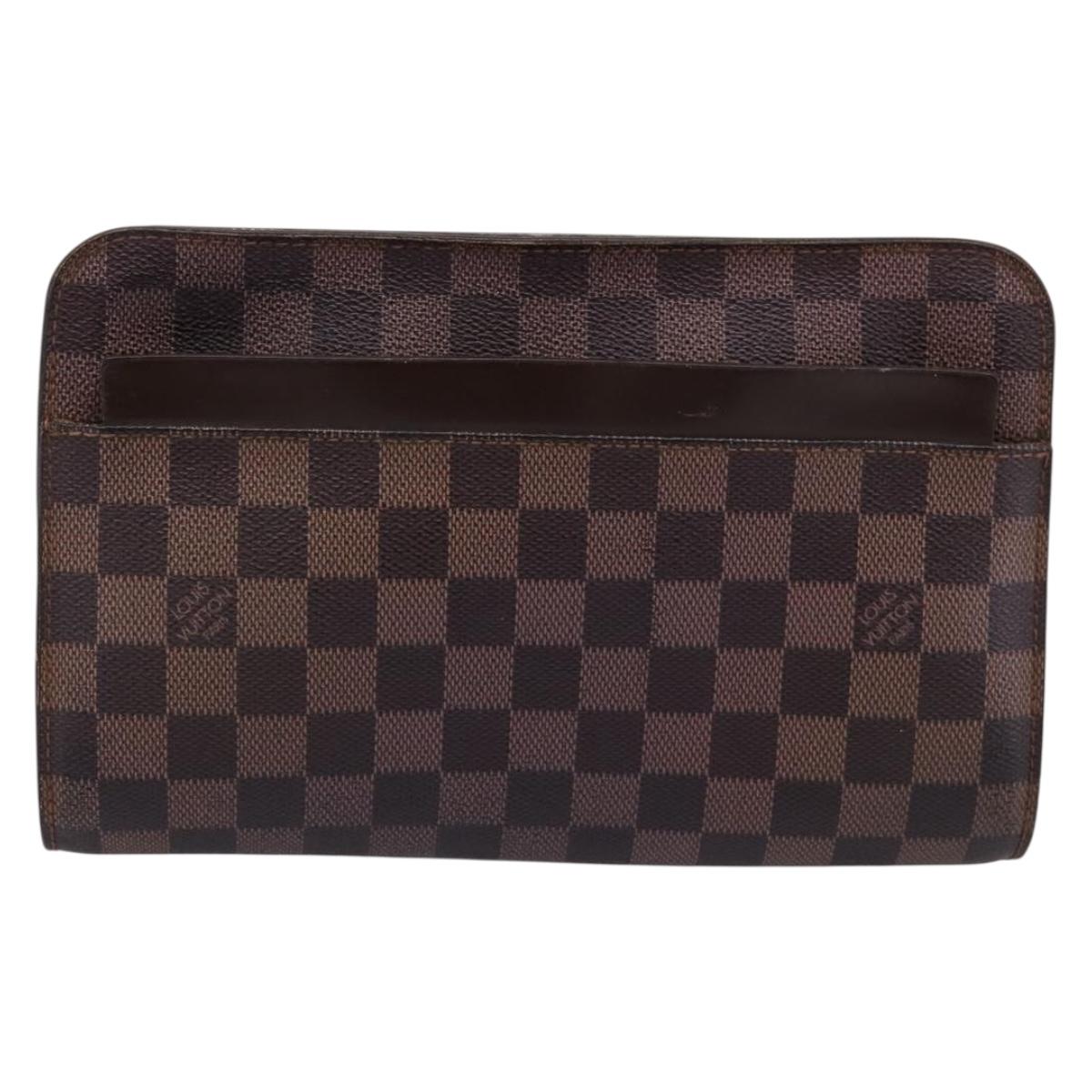 LOUIS VUITTON Damier Ebene Saint Louis Clutch Bag N51993 LV Auth ka5738