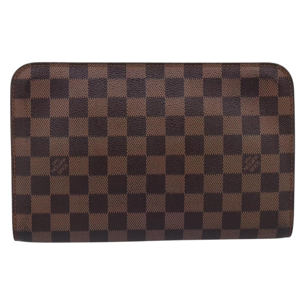 LOUIS VUITTON Damier Ebene Saint Louis Clutch Bag N51993 LV Auth ka5738