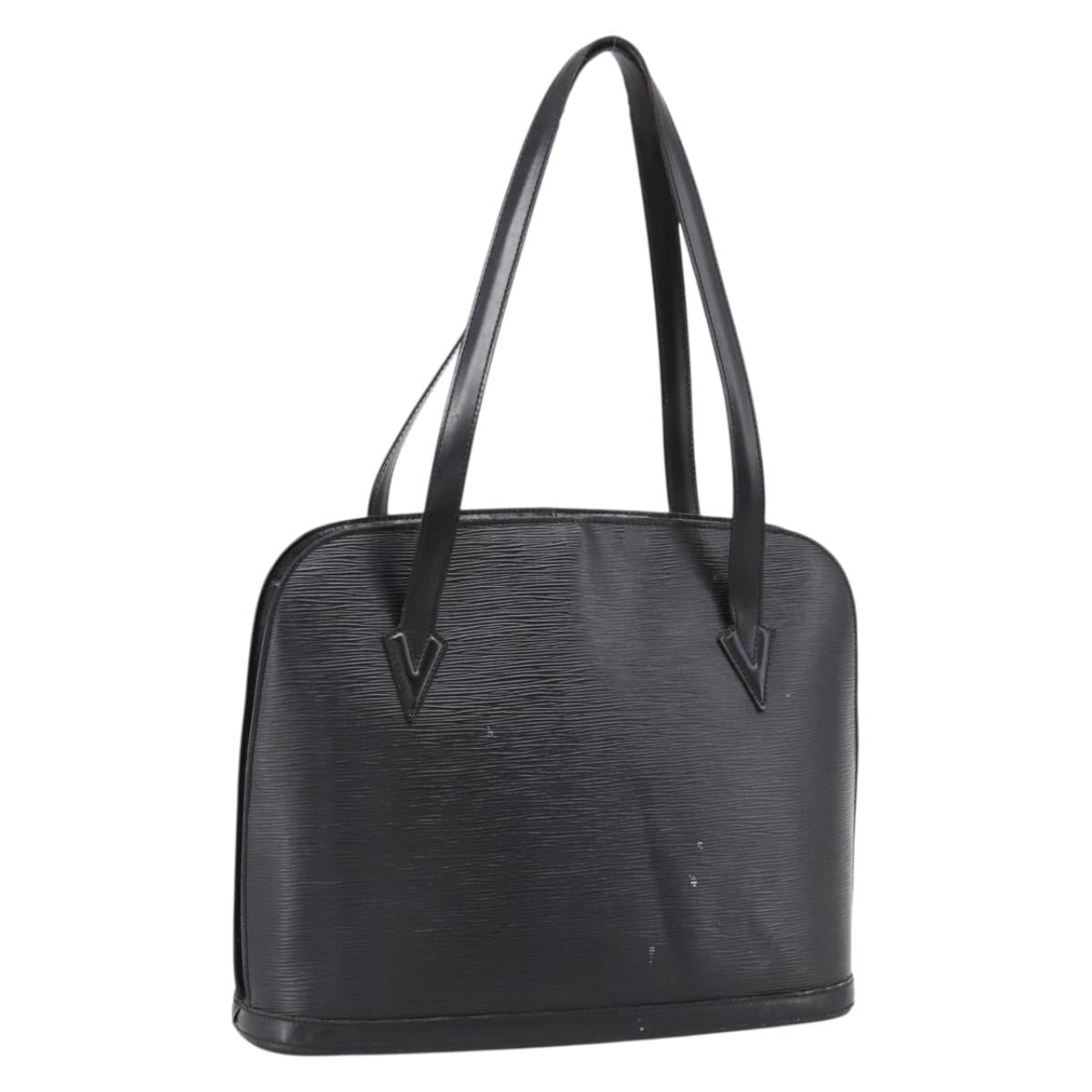 LOUIS VUITTON Epi Lussac Shoulder Bag Black M52282 LV Auth ka5739