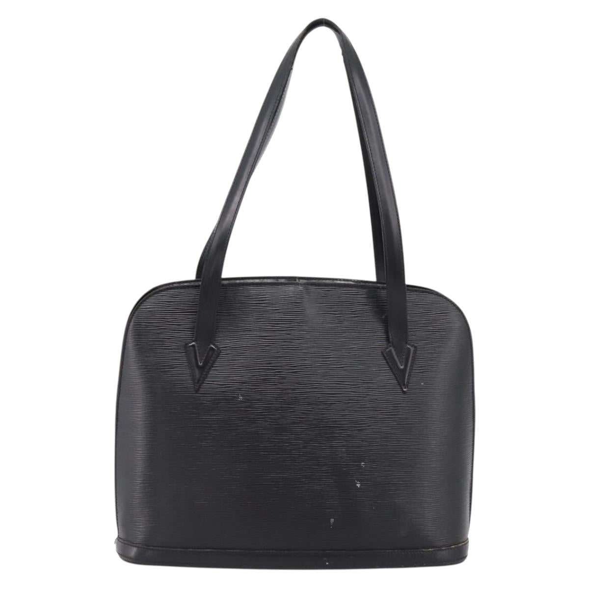 LOUIS VUITTON Epi Lussac Shoulder Bag Black M52282 LV Auth ka5739