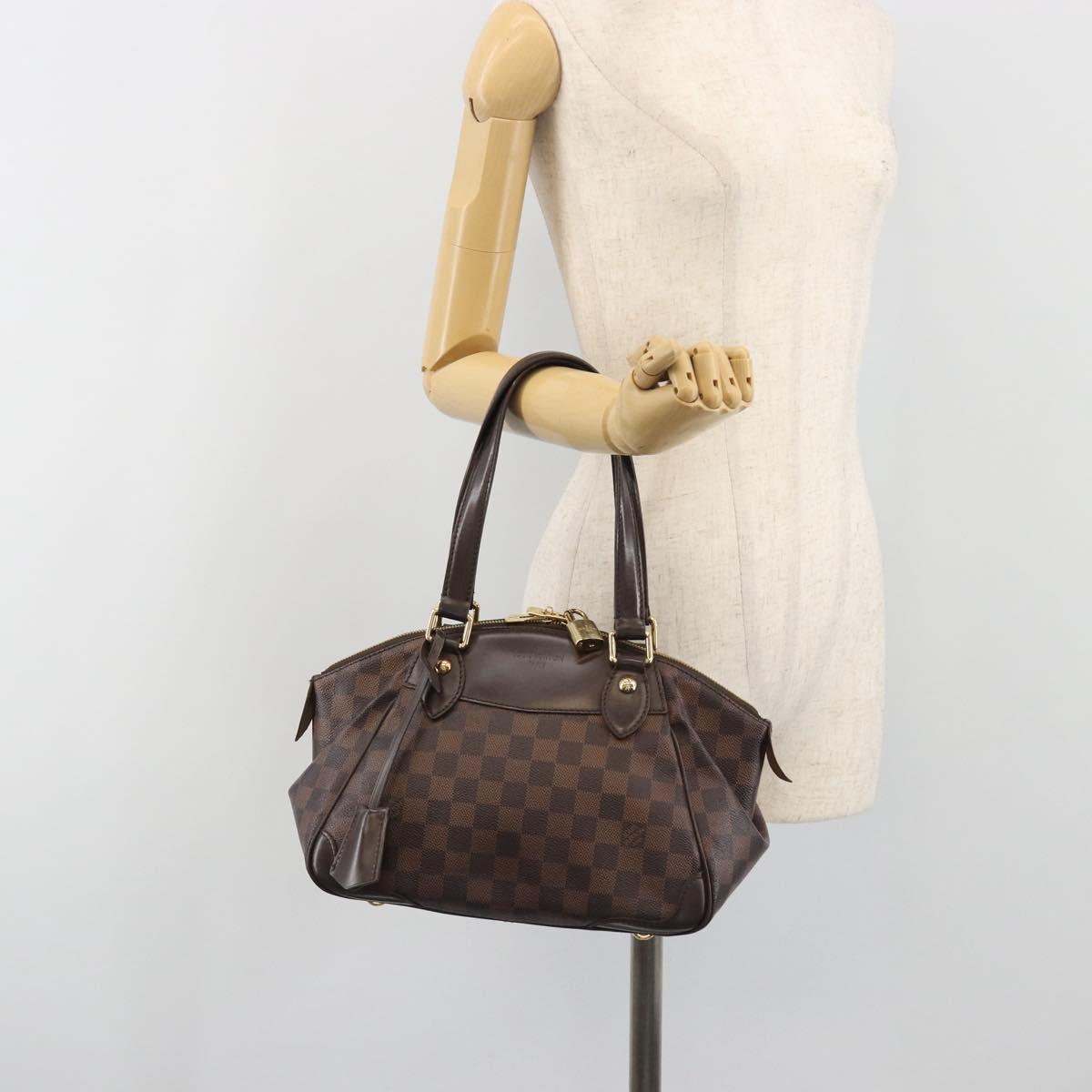 LOUIS VUITTON Damier Ebene Verona PM Hand Bag N41117 LV Auth ka5741