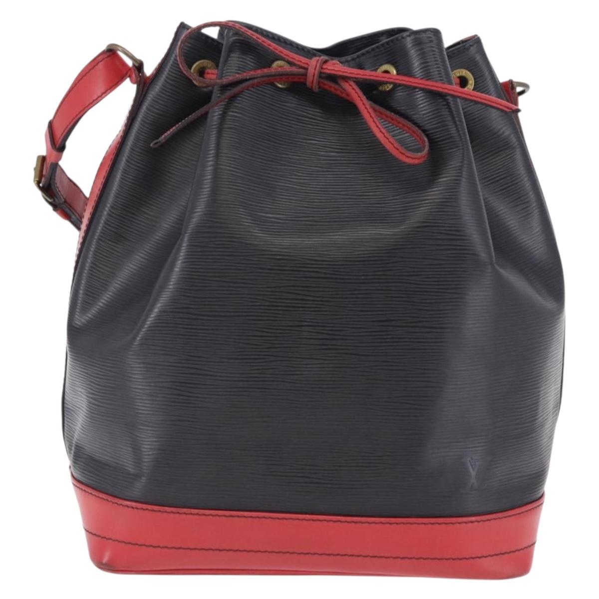 LOUIS VUITTON Epi Noe Shoulder Bag Bicolor Black Red M44017 LV Auth ka5742