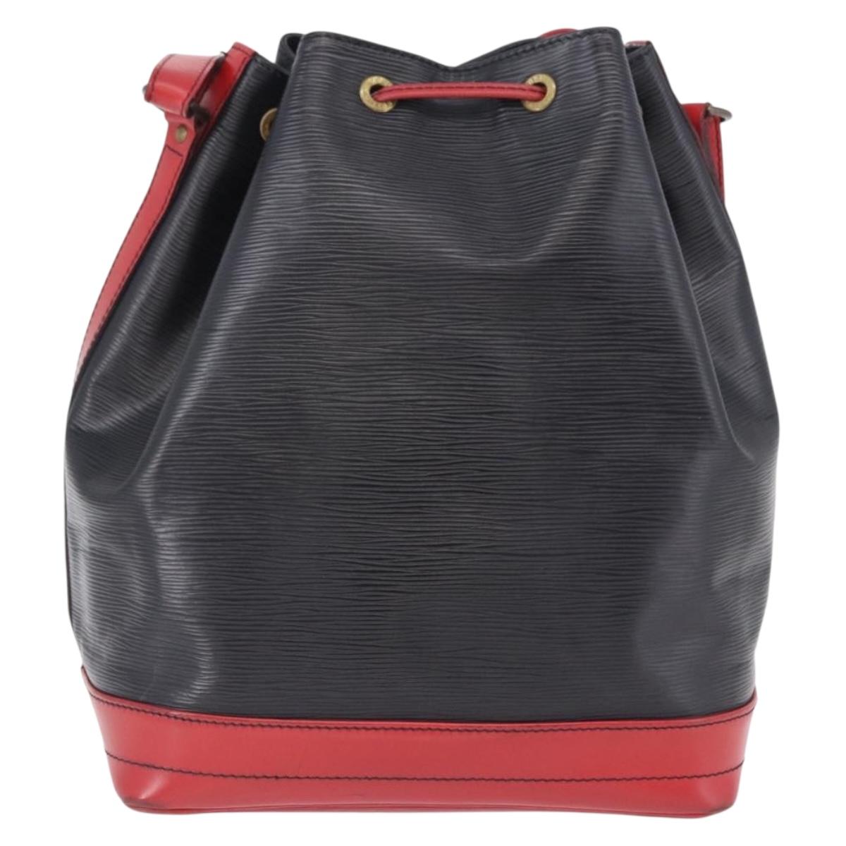 LOUIS VUITTON Epi Noe Shoulder Bag Bicolor Black Red M44017 LV Auth ka5742