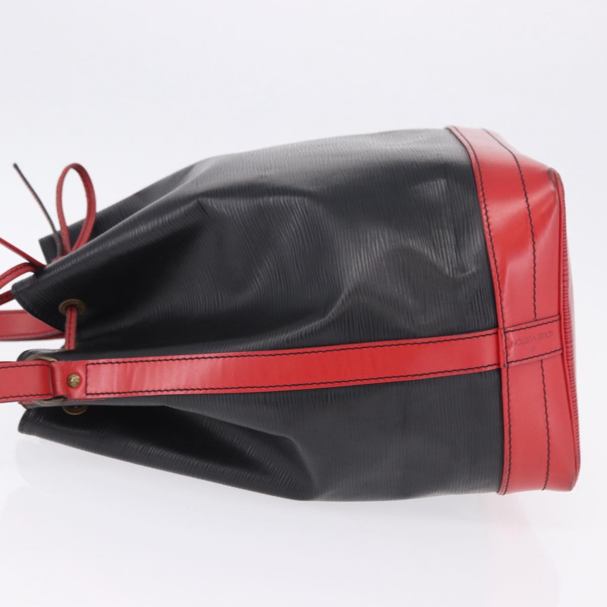 LOUIS VUITTON Epi Noe Shoulder Bag Bicolor Black Red M44017 LV Auth ka5742