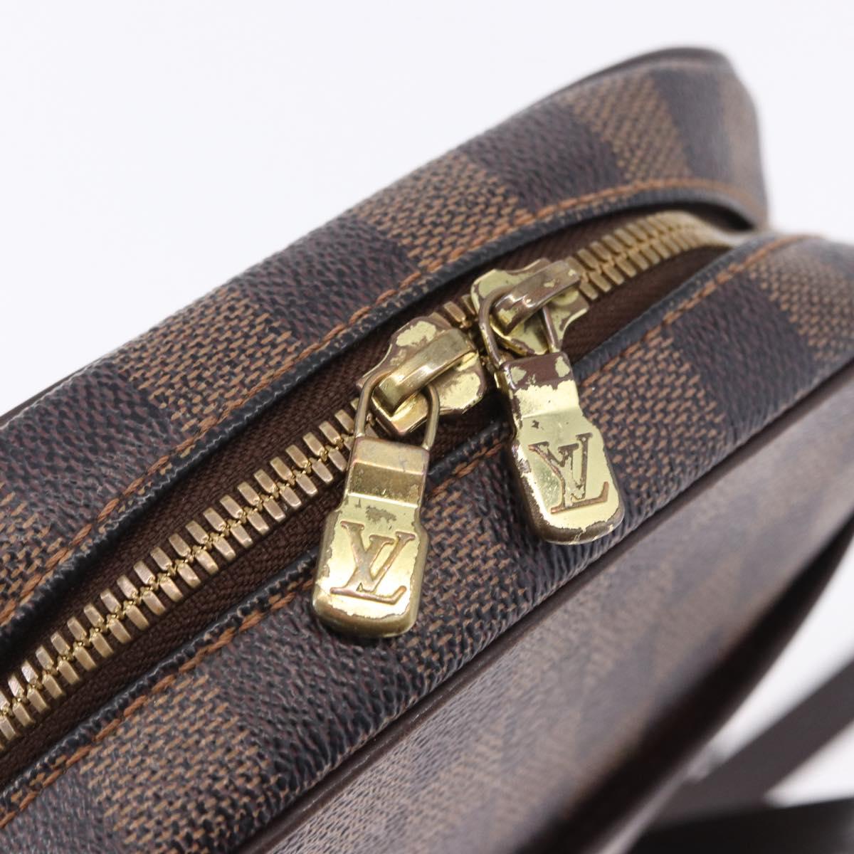 LOUIS VUITTON Damier Ebene Ipanema PM Shoulder Bag N51294 LV Auth ka5748