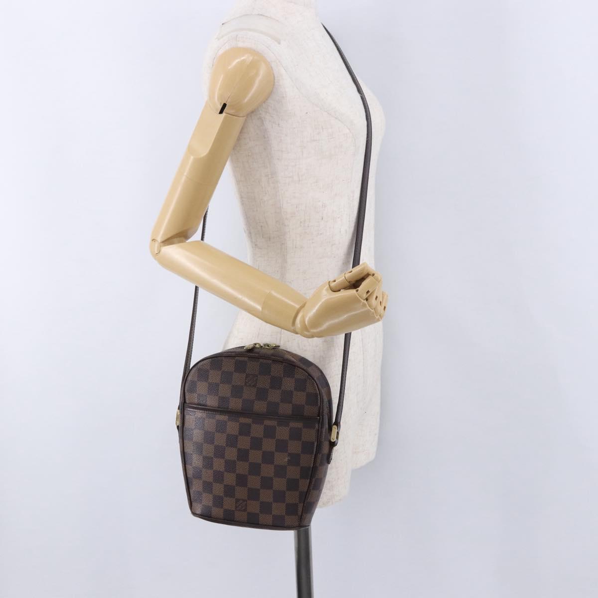 LOUIS VUITTON Damier Ebene Ipanema PM Shoulder Bag N51294 LV Auth ka5748