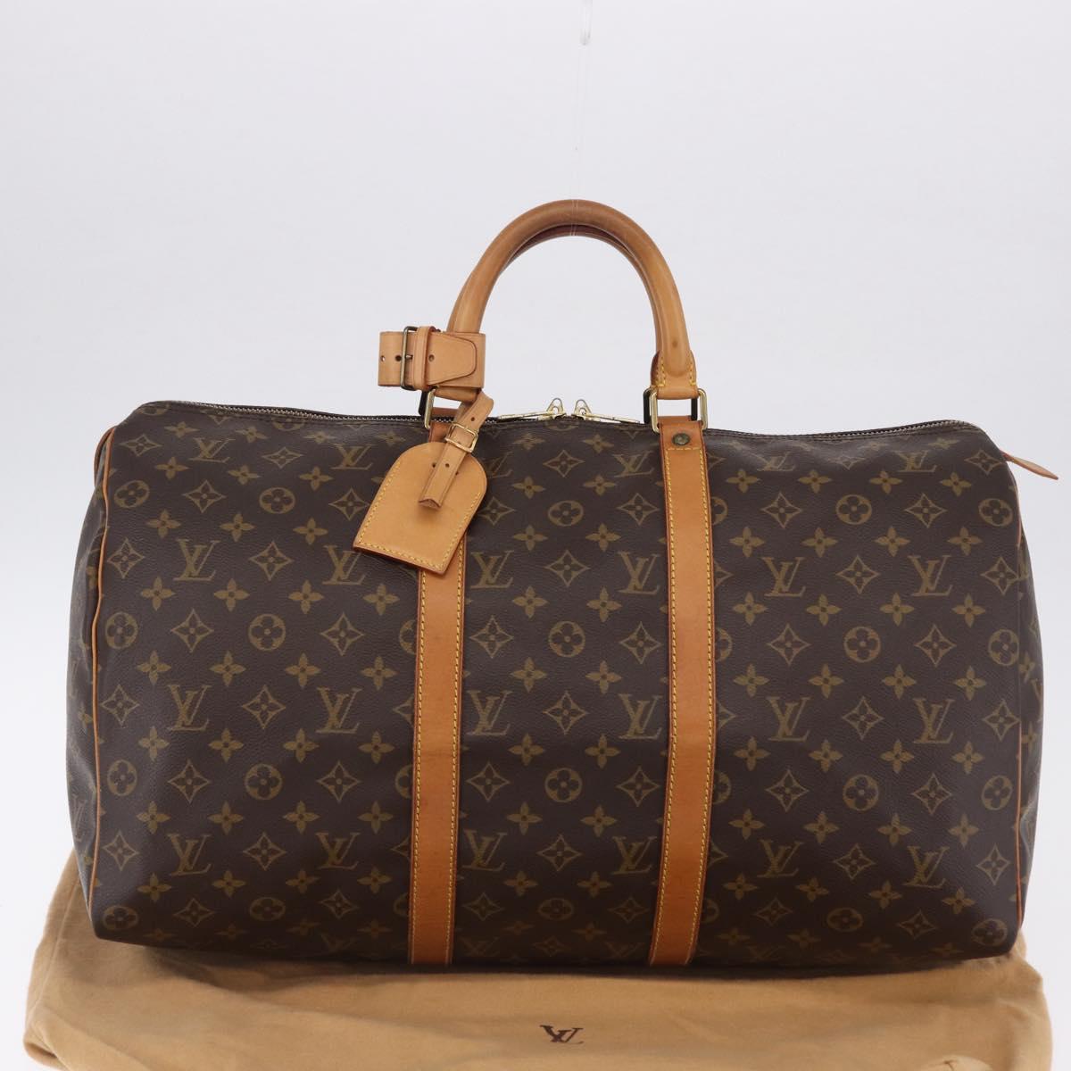 LOUIS VUITTON Monogram Keepall 50 Boston Bag M41426 LV Auth ka5755A