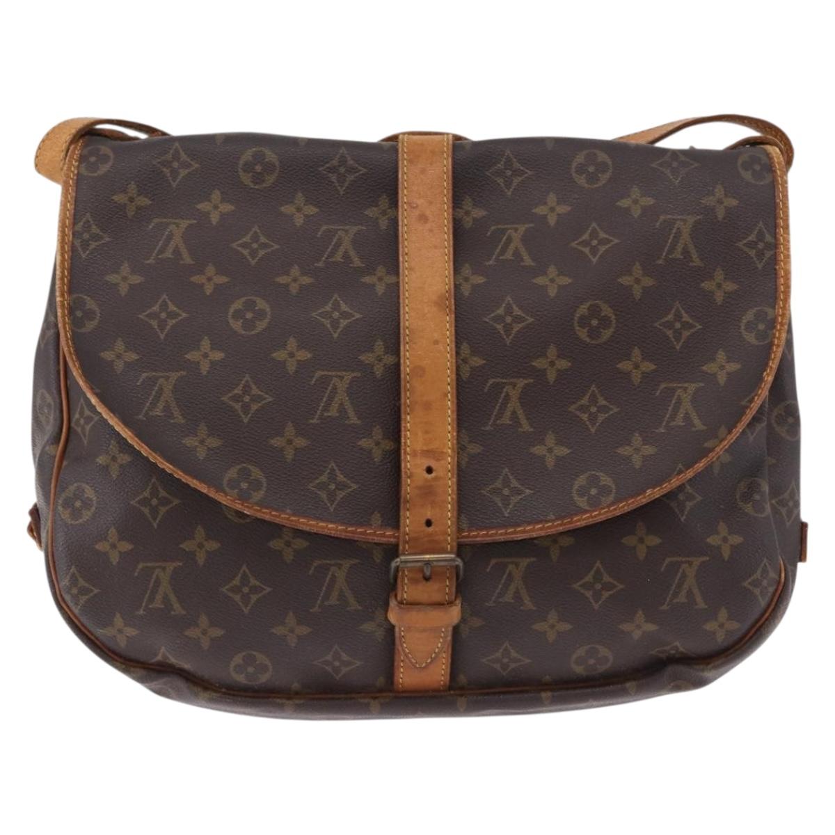 LOUIS VUITTON Monogram Saumur 35 Shoulder Bag M42254 LV Auth ka5756