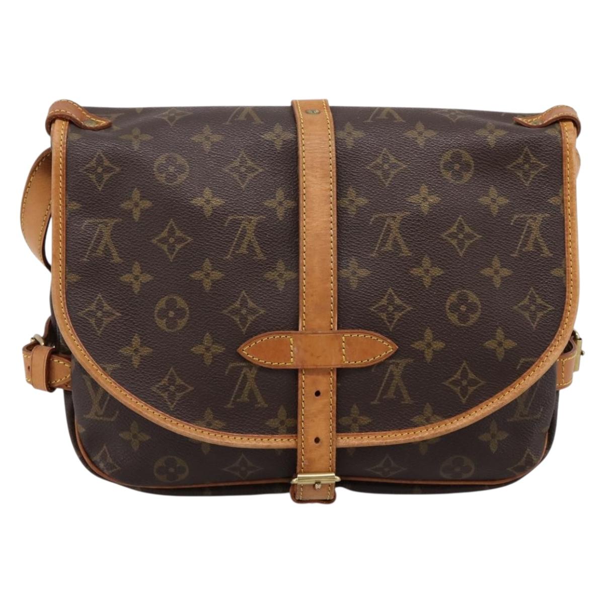 LOUIS VUITTON Monogram Saumur 30 Shoulder Bag M42256 LV Auth ka5757A