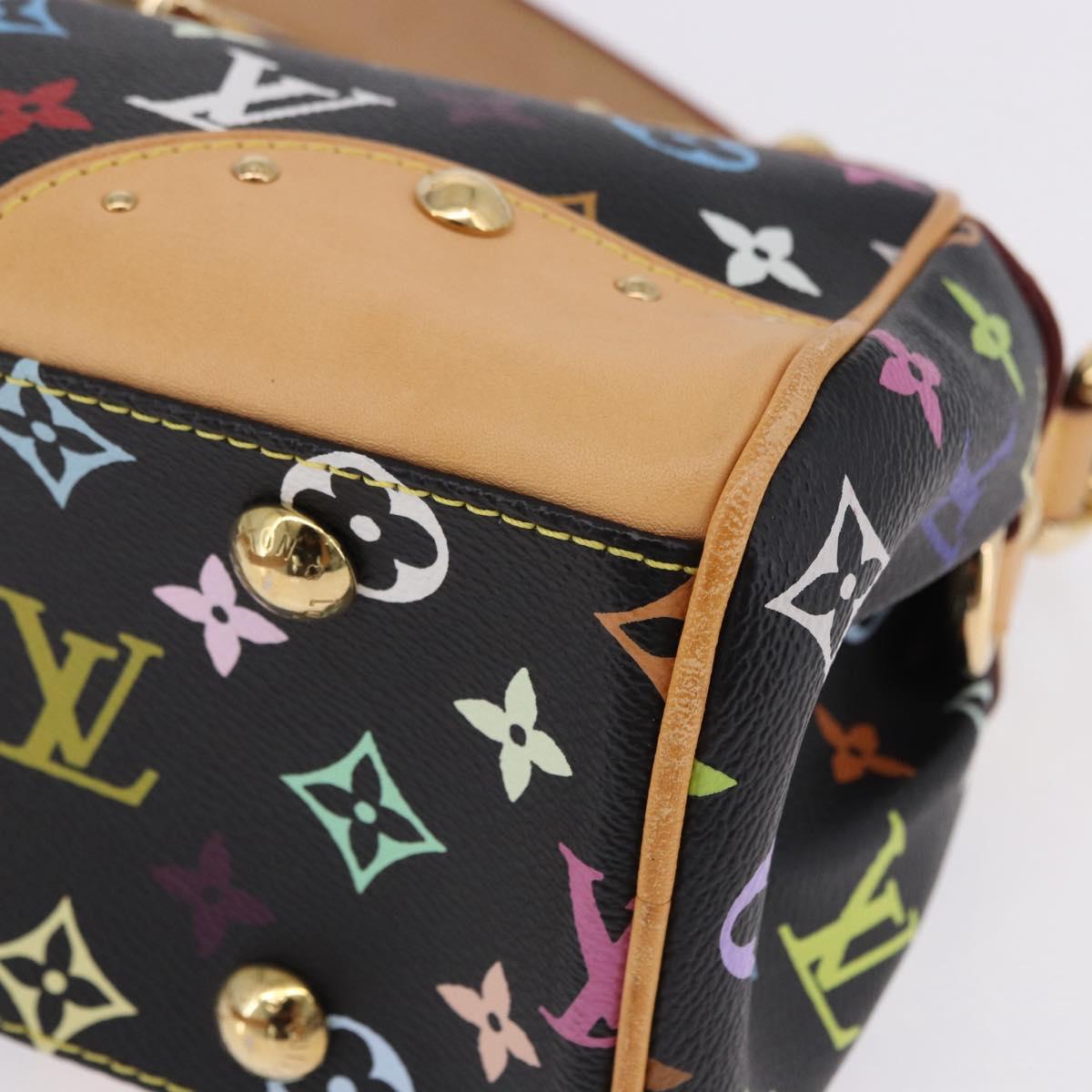 LOUIS VUITTON Monogram Multicolor Beverly MM Bag Black M40204 LV Auth ka5760SV