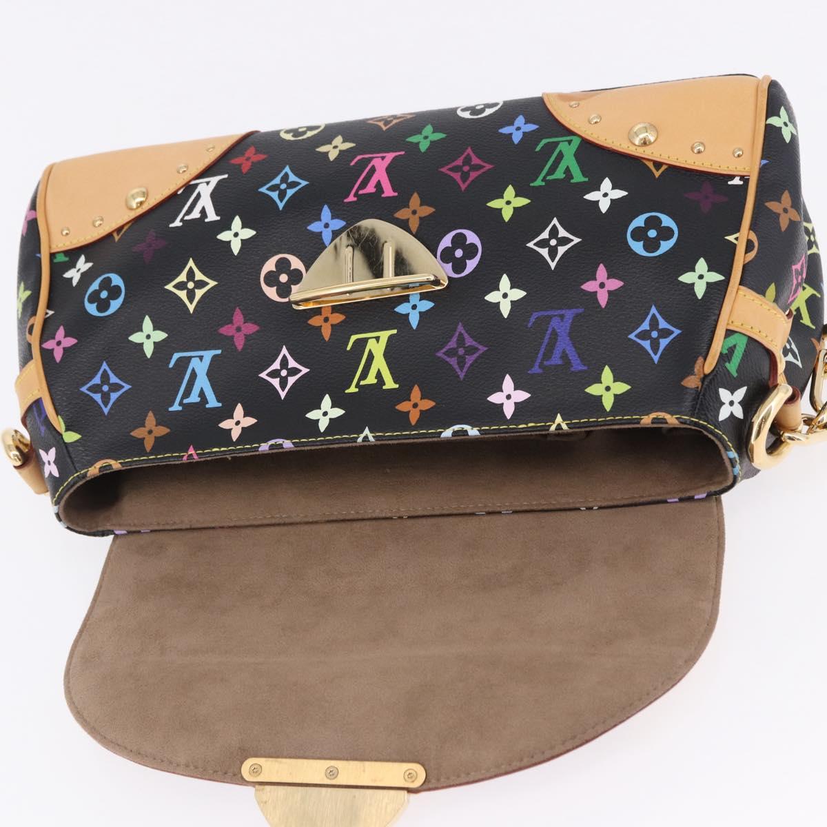 LOUIS VUITTON Monogram Multicolor Beverly MM Bag Black M40204 LV Auth ka5760SV