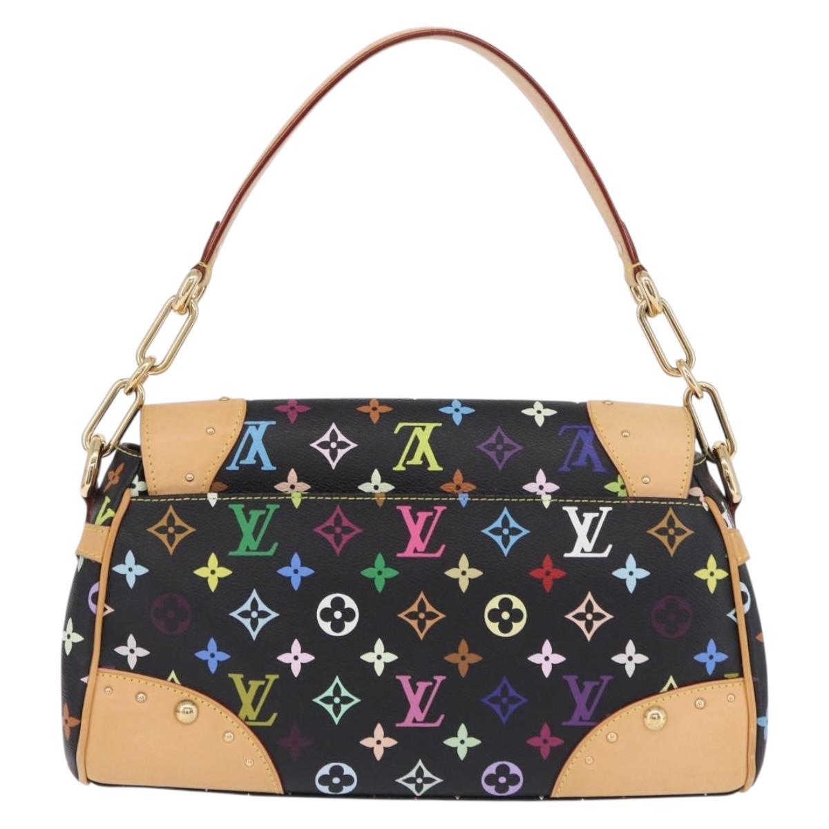 LOUIS VUITTON Monogram Multicolor Beverly MM Bag Black M40204 LV Auth ka5760SV