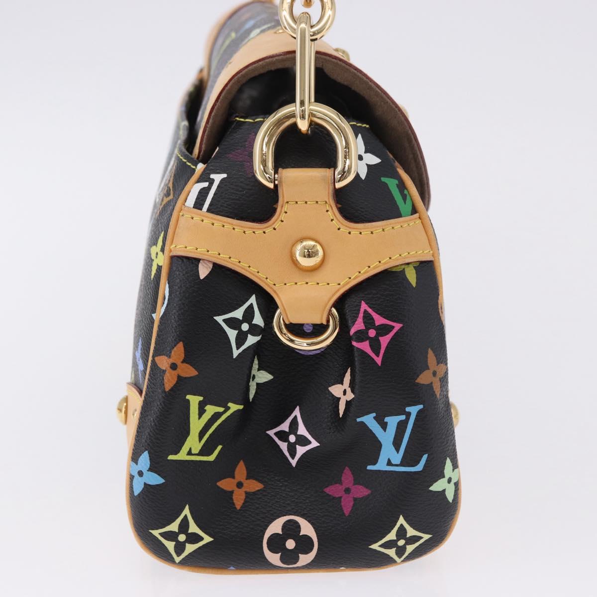 LOUIS VUITTON Monogram Multicolor Beverly MM Bag Black M40204 LV Auth ka5760SV