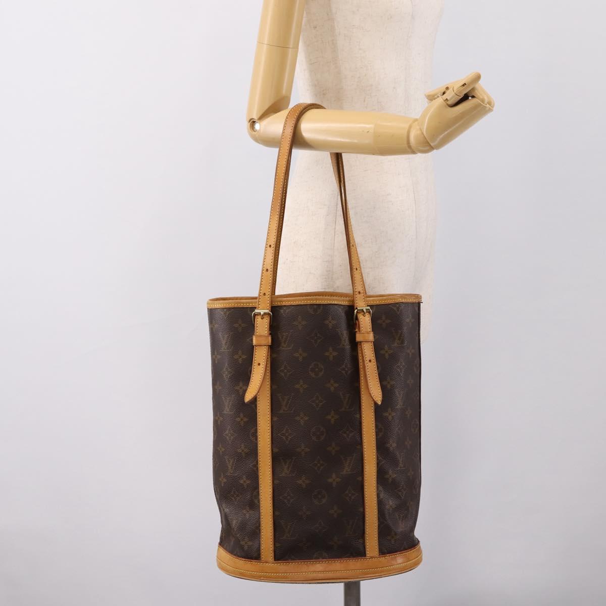 LOUIS VUITTON Monogram Bucket GM Shoulder Bag M42236 LV Auth ka5763