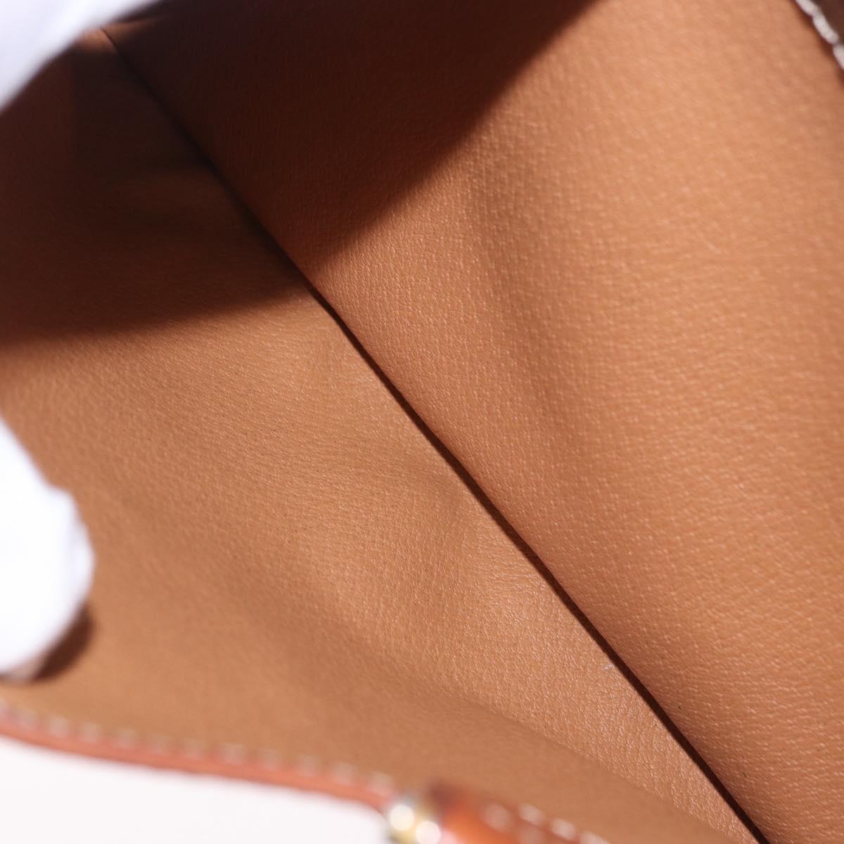 CELINE Macadam Canvas Hand Bag PVC Leather Brown Gold Auth ka5768A