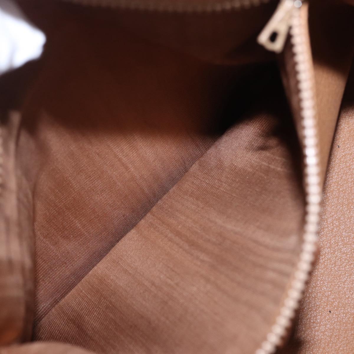 CELINE Macadam Canvas Hand Bag PVC Leather Brown Gold Auth ka5768A