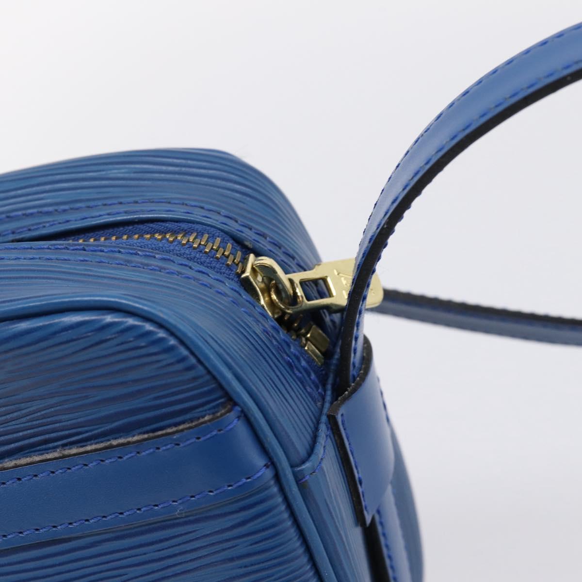 LOUIS VUITTON Epi Jeune Fille MM Shoulder Bag Toledo Blue M52155 LV Auth ka5770A