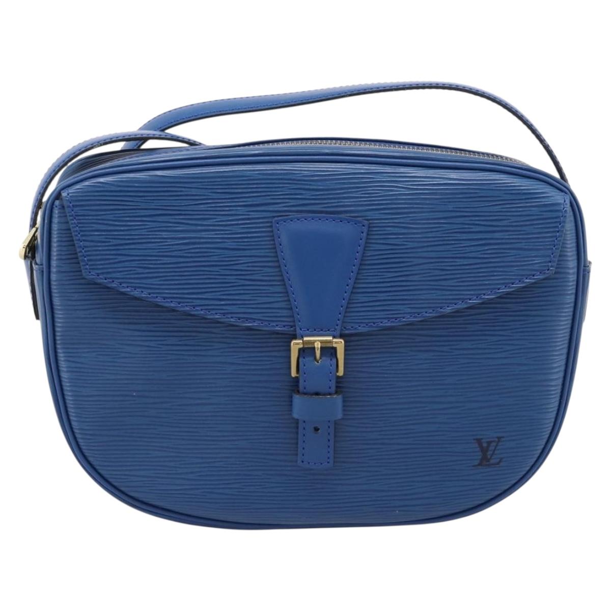 LOUIS VUITTON Epi Jeune Fille MM Shoulder Bag Toledo Blue M52155 LV Auth ka5770A