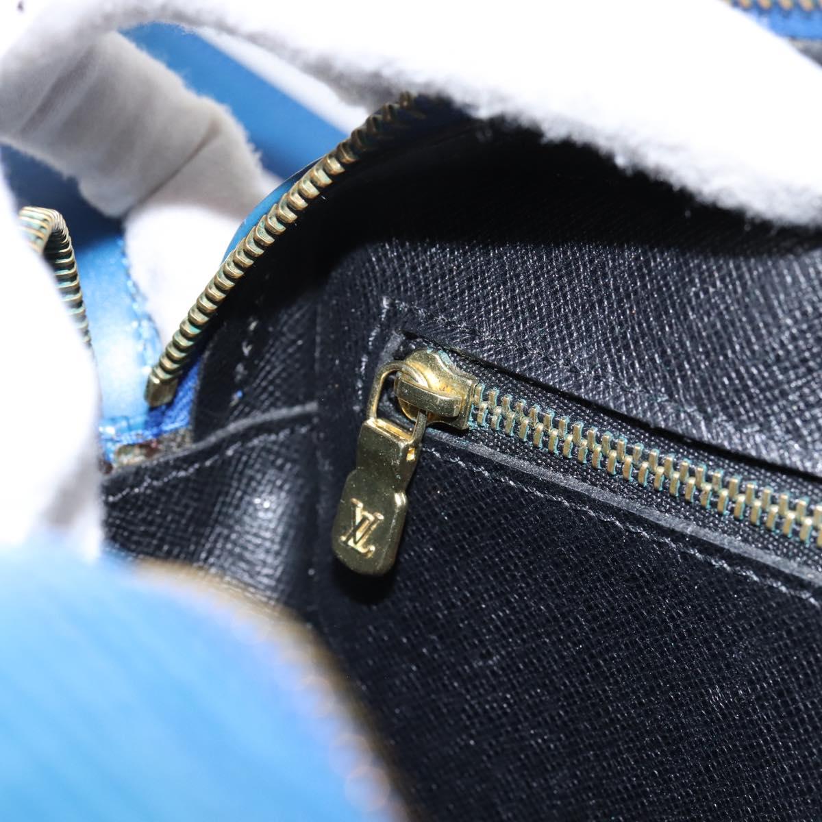 LOUIS VUITTON Epi Jeune Fille MM Shoulder Bag Toledo Blue M52155 LV Auth ka5770A