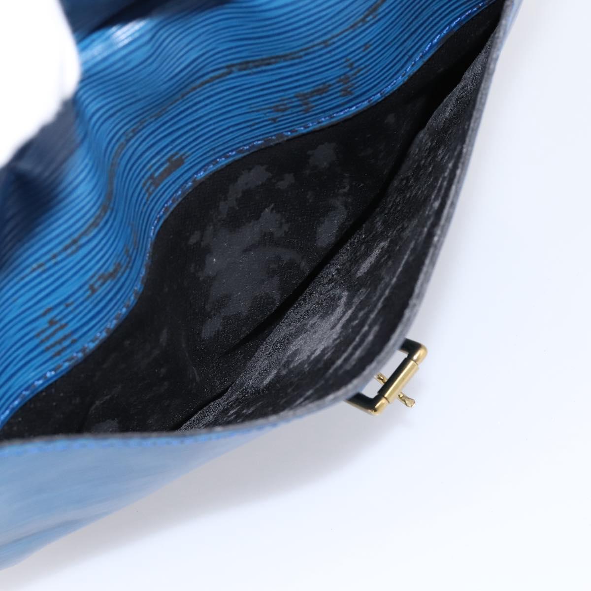 LOUIS VUITTON Epi Jeune Fille MM Shoulder Bag Toledo Blue M52155 LV Auth ka5770A