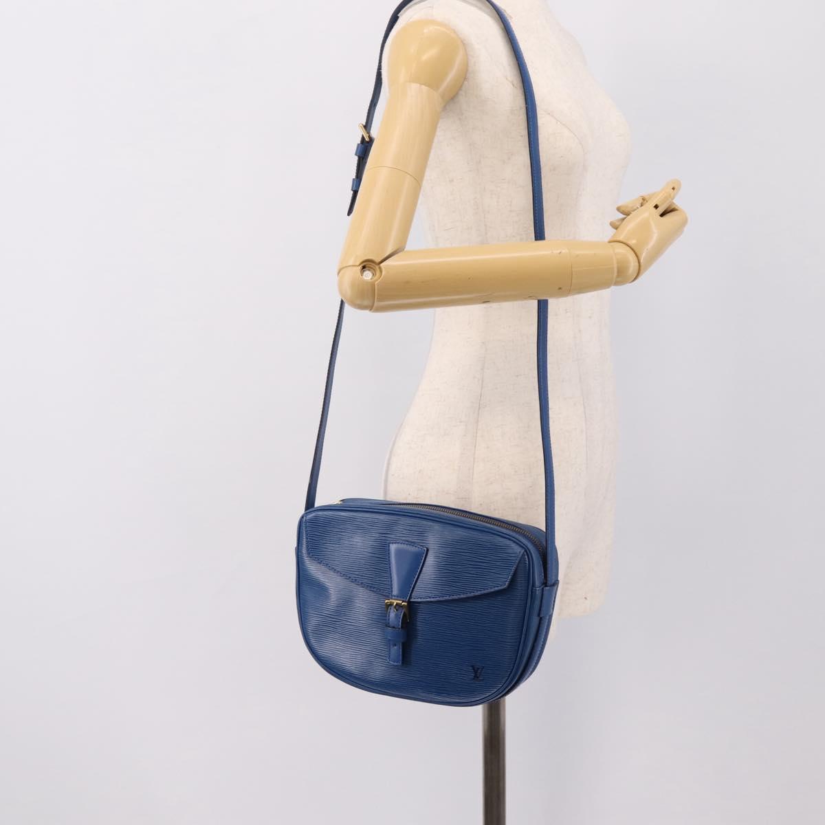 LOUIS VUITTON Epi Jeune Fille MM Shoulder Bag Toledo Blue M52155 LV Auth ka5770A