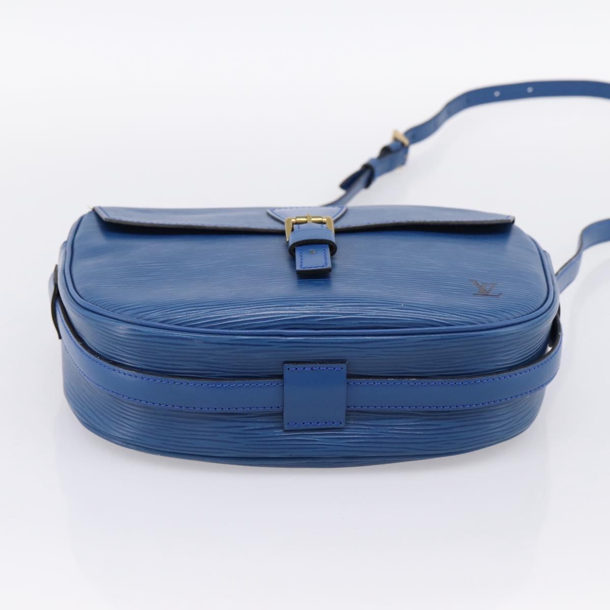 LOUIS VUITTON Epi Jeune Fille MM Shoulder Bag Toledo Blue M52155 LV Auth ka5770A