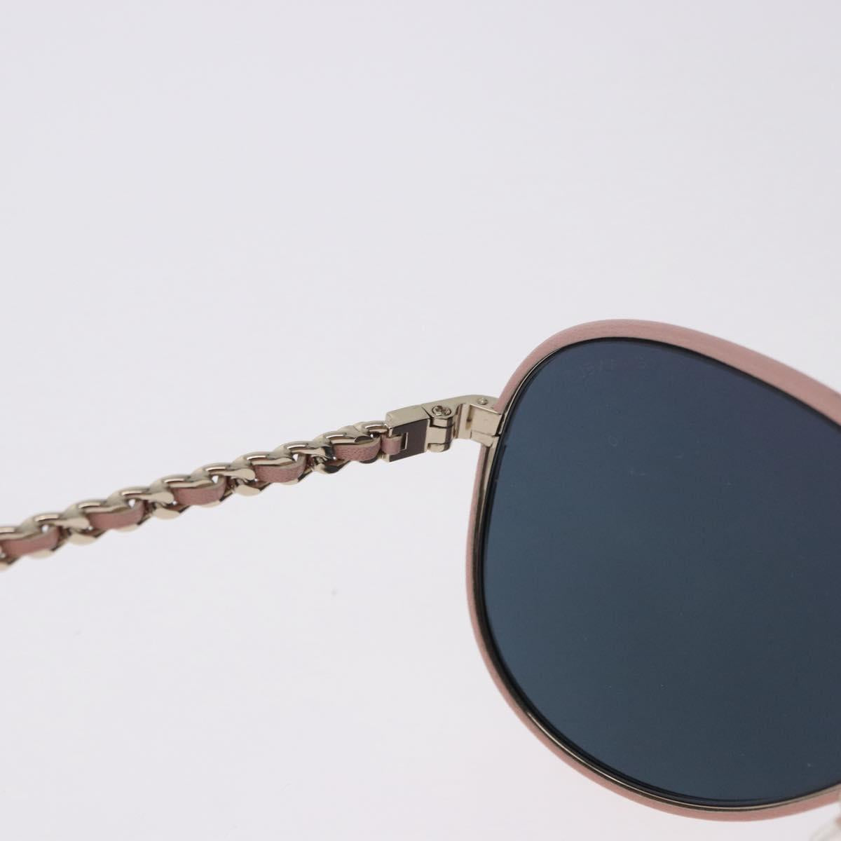 CHANEL Sunglasses metal Gold CC Auth ka5772