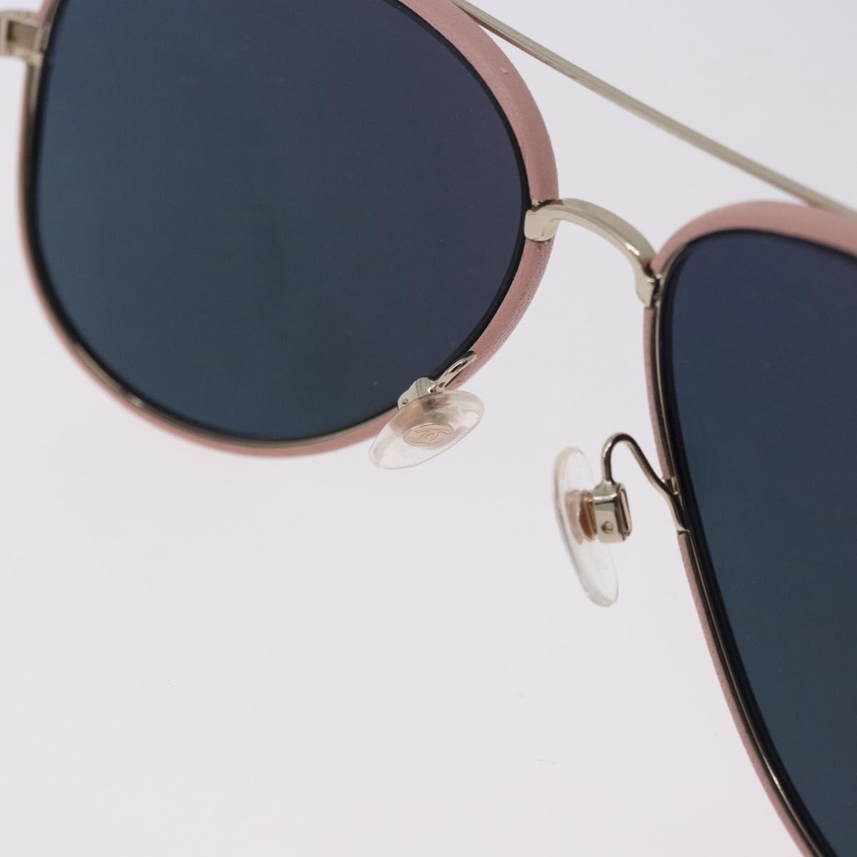 CHANEL Sunglasses metal Gold CC Auth ka5772